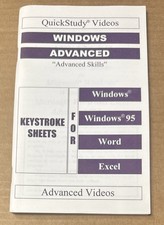 Quickstudy Videos : WINDOWS ADVANCED “Advanced Skills” (1996, Staplebound, GOOD) picture