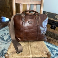Fossil Brown Leather Satchel/Messenger Bag picture