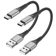 USB A to C 3.0 Cable, 6 inch/0.5FT (2pack) 10Gbps High Speed 0.5FT, Black  picture