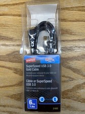 Staples 6' Gold Series Superspeed USB 3.0 Micro-B Cable Open Box NEW picture
