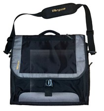 Targus Messenger Bag Travel Laptop Case Heavy Crossbody Command Flap Grey Black picture