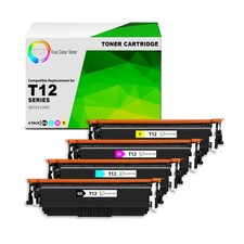 TCT Compatible BCMY Toner Cartridge Replacement for Canon T12 – 4-Pack picture
