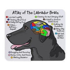 CafePress Black Lab Brain 9.25 x 7.75 inches, Mousepad  picture