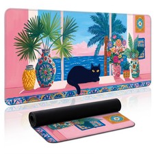 Aesthetic Desk Mat, Cute Quiet Cat Desk Pad Protector for Work and Decor, 35.... picture