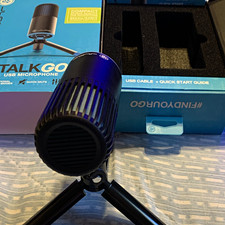 JLab Talk GO USB Microphone Black w/ Mute Button & Adjustable Tripod Stand picture