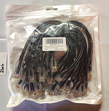 Cat6a Slim Black Ethernet Patch Cables 1ft RJ-45 24 Pack MPN X004V72Y1R picture