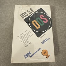Microsoft MS DOS 5.0 IBM 3.5 inch Diskettes IBM and Compatibles NEW SEALED picture
