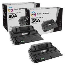 LD Compatible Replacements for HP 38A / Q1338A 2PK Black Toner Cartridges picture