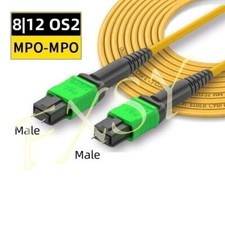 1-5M MPO/UPC Male 9/125 Singlemode OS2 Fiber Optic Cable 12F Type A Trunk Cable picture