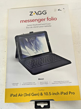 ZAGG Messenger Folio and Bluetooth Keyboard ipad Air 3rd Gen and 10.5