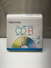 Memorex Music CD-R 80 min 700MB Blank Media Discs Slim Jewel Cases Lot of 7 picture