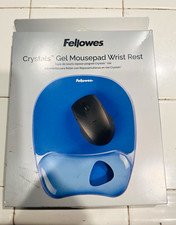 Fellowes Crystals Gel Mouse Pad with Wrist Rest, Blue, CRC91141 picture
