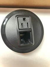 Byrne Black Power Data Center Node 1-Outlet 1-Blank Interlink IQ  #9808 picture