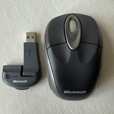 Microsoft Model 1023 Wireless Notebook Optical Mouse W/USB Receiver Gray picture