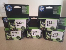 5 Genuine HP 932XL Black Ink Cartridge EXP 2018 picture