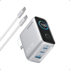 Anker Charger, 100W Max Ultra-Compact 3-Port GaN USB C Charger Block picture