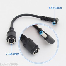 4pcs HP DC Power Cable 7.4x5.0mm Female to 4.5x3.0mm Male Central Pin Adapter picture