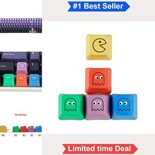 Pac-Man Keycaps 5 Pcs OEM Profile PBT 1.55mm Thick R1 R4 for MX Mechanical picture