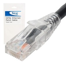 ICC CAT5e Ethernet Patch Cord with Clear Boot Strain Relief, RJ45, Stranded, 350 picture