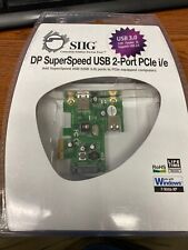 SIIG DP Superspeed USB3.0 2-Port PCle- JU-P20412-S2 FREE S/H picture