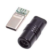 chenyang USB C DIY Connector Aluminum Alloy 3.0 Type C Male Plug Black picture