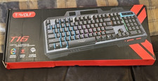 New T-WolfT16 Metal Luminous Wired Gaming Ergonomic Keyboard RGB Backlit Durable picture