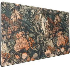 Boho Aesthetic Desk Mat Wildflowers Large Mouse Pad Gaming Desk Pad, XXL Keyb... picture