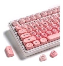 OHY PBT Keycaps, XVX Pink Jelly HOA Profile Key Cap, 132-Key Cute Custom...  picture