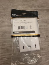 5X 1-Port Keystone Jack RJ45 CAT Network Faceplate Wall Plate- White w/Windows picture