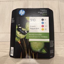 HP 910 Ink Cartridges - 4 Pack (B,C,M,Y),Genuine Expires 09/27+ Sealed New picture