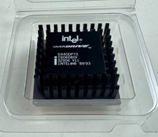 Intel DX40DP75 SZ956 V1.1 Overdrive CPU Chip Faster 486 Upgrade Gold picture