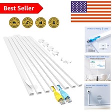 Cable Management Kit - 113in Cord Hider with 8 Channels for Stylish Organization picture