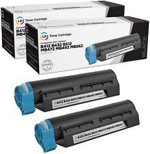 LD Compatible Okidata 45807105 Black Toner 2PK for MB472w, MB492, MB562w, B432dn picture