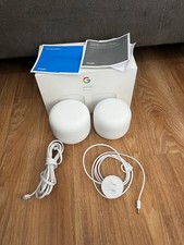 Google Nest Wifi Router and Point In Original Box - Snow (Models H2D & H2E)  picture
