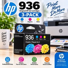 HP 936 Tri-Color Ink Cartridges Cyan Magenta Yellow Genuine OEM NIB- Exp 2/28 picture