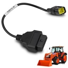 OBD2 Adapter Cable for Kubota Vehicles, 4 Pin to 16 Pin OBD1 to OBD2 picture