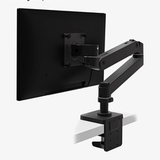 Ergotron LX Pro Single Desk Mount Monitor Arm Black VESA 75/100 Tilt Rotate picture
