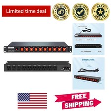 Industrial 1U Rack PDU - 10 NEMA 5-15R Outlets & Use-Ready with Surge Defense picture