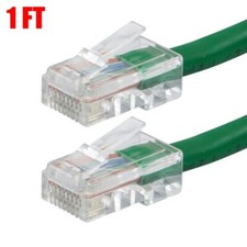 1FT CAT5E Ethernet LAN Network Patch Cable Internet Router Cord RJ45 UTP Green picture