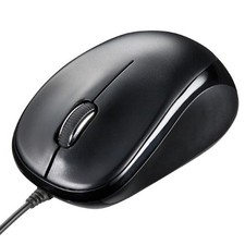 Sanwa Direct Wired Silent Mouse with Blue LED 1.5m Cable Black (400-MA050BK) picture