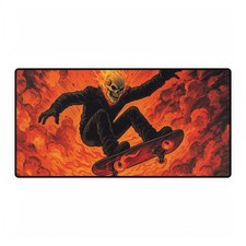 Ghost Rider Skateboarding Flaming Action Mouse Pad Desk Mats Marvel Comics picture