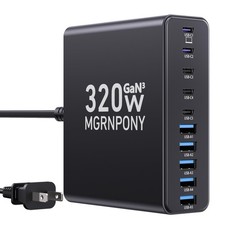 320W USB C Charger Block, 10-Port C Charging Station GaN III PD 65W Black picture