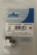 Qty 7 Leviton QuickPort Connector Snap-in Jack 6P6C Voice Grade White 41106-RW6 picture