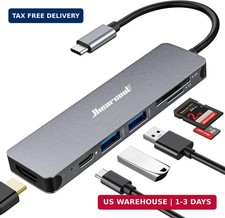 Hiearcool 7-in-1 USB C Hub, USB C Dongle Compatible for MacBook, Space Gray picture