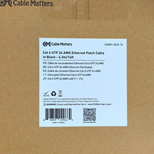 Cable Matters Cat6 UTP Ethernet Patch Cable RJ-45 Male Round Black 14 ft picture