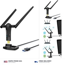 BrosTrend AC1200 Long Range USB WiFi Adapter for Desktop PC, USB 3.0 Cradle picture