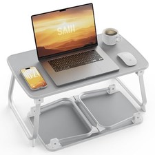 Leather Foldable Lap Desk Laptop SAIJI Bed Tray Table Portable B08X6SKRCJ picture