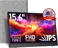 Monitor portátil de 15,6'' FHD 1080P - Monitor portátil ultradelgado con soporte picture