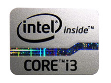 50PCS  Intel Core i3 Silver Sticker Case Badge Genuine USA Lot Wholesale OEM picture