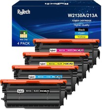 213A Toner Cartridges 4 Pack Compatible with 213A W2130A 213X W2130X( with Chip) picture